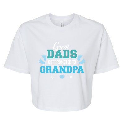 Great Dads Get Promoted To Grandpa Gift Bella+Canvas Jersey Crop Tee