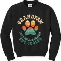 Grandpaw Dog Grandpa Grand Paw Retro Vintage Funny Kids Sweatshirt