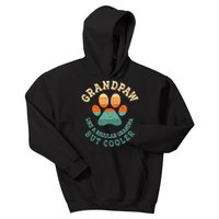 Grandpaw Dog Grandpa Grand Paw Retro Vintage Funny Kids Hoodie