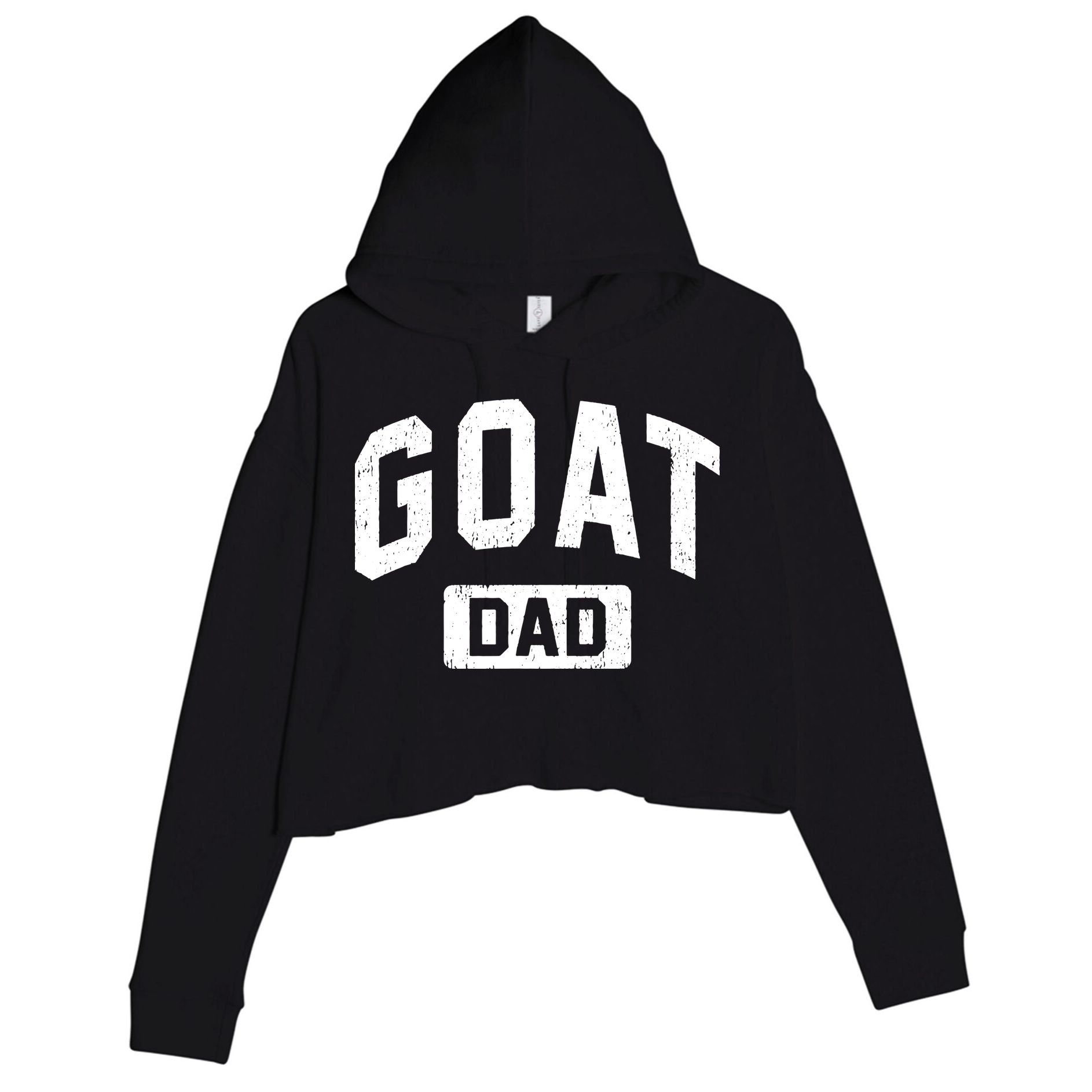 Goat Dad GOAT Gym Workout Fathers Day Gift Crop Fleece Hoodie