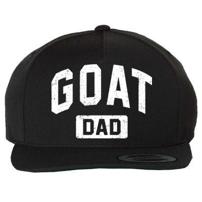 Goat Dad GOAT Gym Workout Fathers Day Gift Wool Snapback Cap