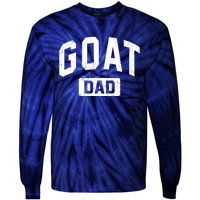 Goat Dad GOAT Gym Workout Fathers Day Gift Tie-Dye Long Sleeve Shirt