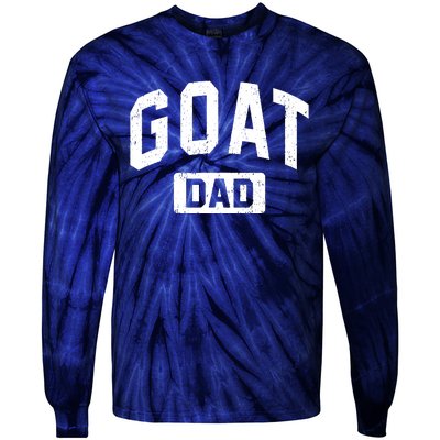 Goat Dad GOAT Gym Workout Fathers Day Gift Tie-Dye Long Sleeve Shirt