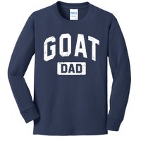 Goat Dad GOAT Gym Workout Fathers Day Gift Kids Long Sleeve Shirt