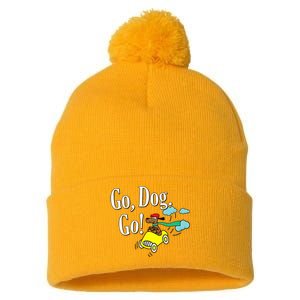 Go Dog Go Essential Funny Design Dog Lover Pom Pom 12in Knit Beanie