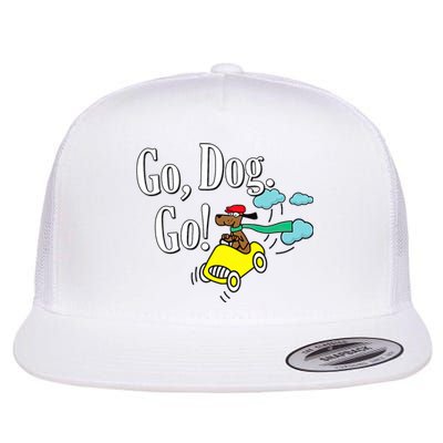 Go Dog Go Essential Funny Design Dog Lover Flat Bill Trucker Hat