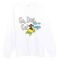 Go Dog Go Essential Funny Design Dog Lover Premium Crewneck Sweatshirt