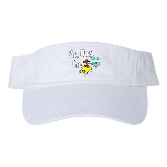 Go Dog Go Essential Funny Design Dog Lover Valucap Bio-Washed Visor