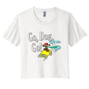 Go Dog Go Essential Funny Design Dog Lover Women's Crop Top Tee