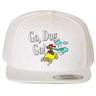 Go Dog Go Essential Funny Design Dog Lover Wool Snapback Cap