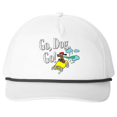 Go Dog Go Essential Funny Design Dog Lover Snapback Five-Panel Rope Hat