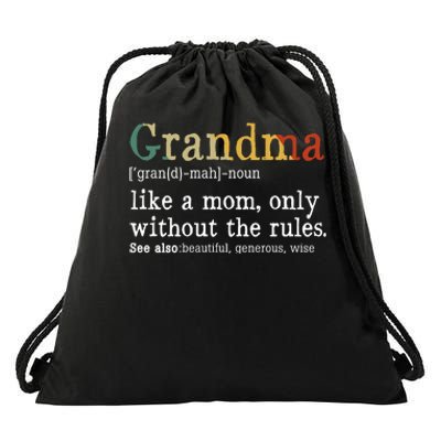 Grandma Defination Drawstring Bag