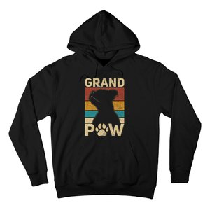 Grandpaw Dog Grandpa Funny Dog Lover Grandfather Men Pitbull Hoodie