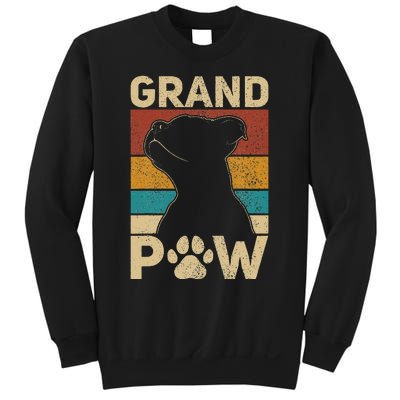 Grandpaw Dog Grandpa Funny Dog Lover Grandfather Men Pitbull Sweatshirt