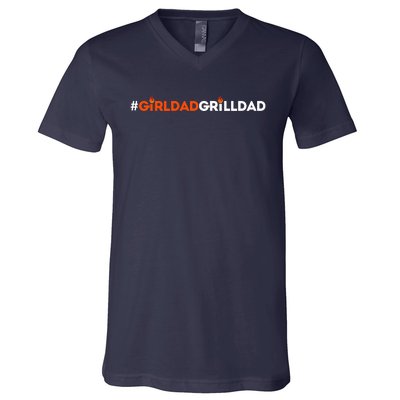 Girl Dad Grill Dad V-Neck T-Shirt