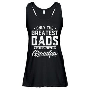 Greatest Dads Get Promoted To Grandpa Father's Day Ladies Essential Flowy Tank