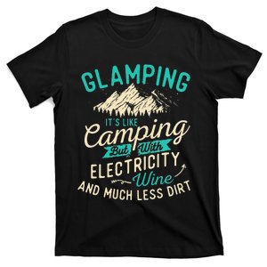 Glamping Definition Glamper Glamorous Camping T-Shirt