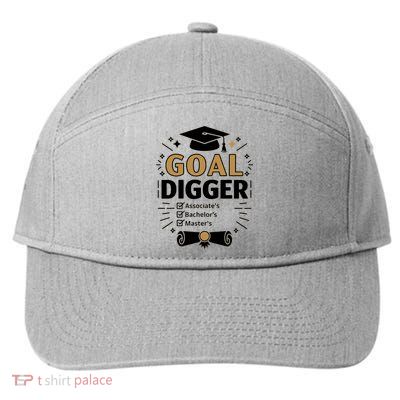 Goal Digger Graduation Checklist Design  7-Panel Snapback Hat