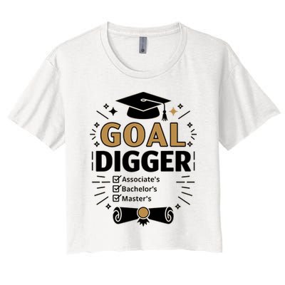 Goal Digger Graduation Checklist Design  Crop Top