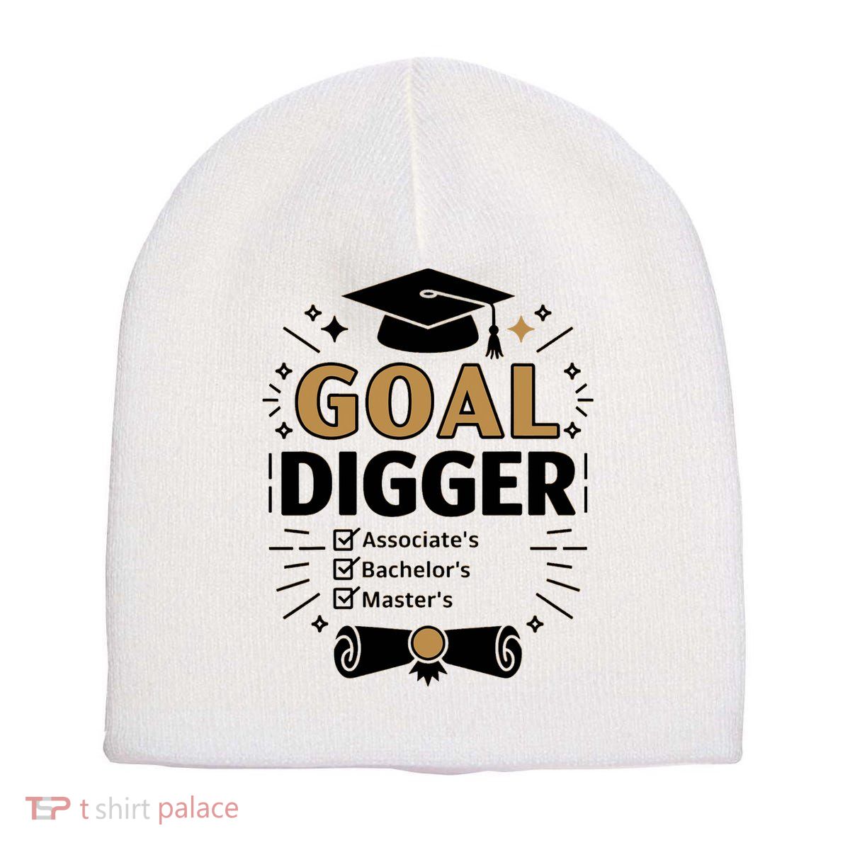 Goal Digger Graduation Checklist Design  Short Acrylic Beanie