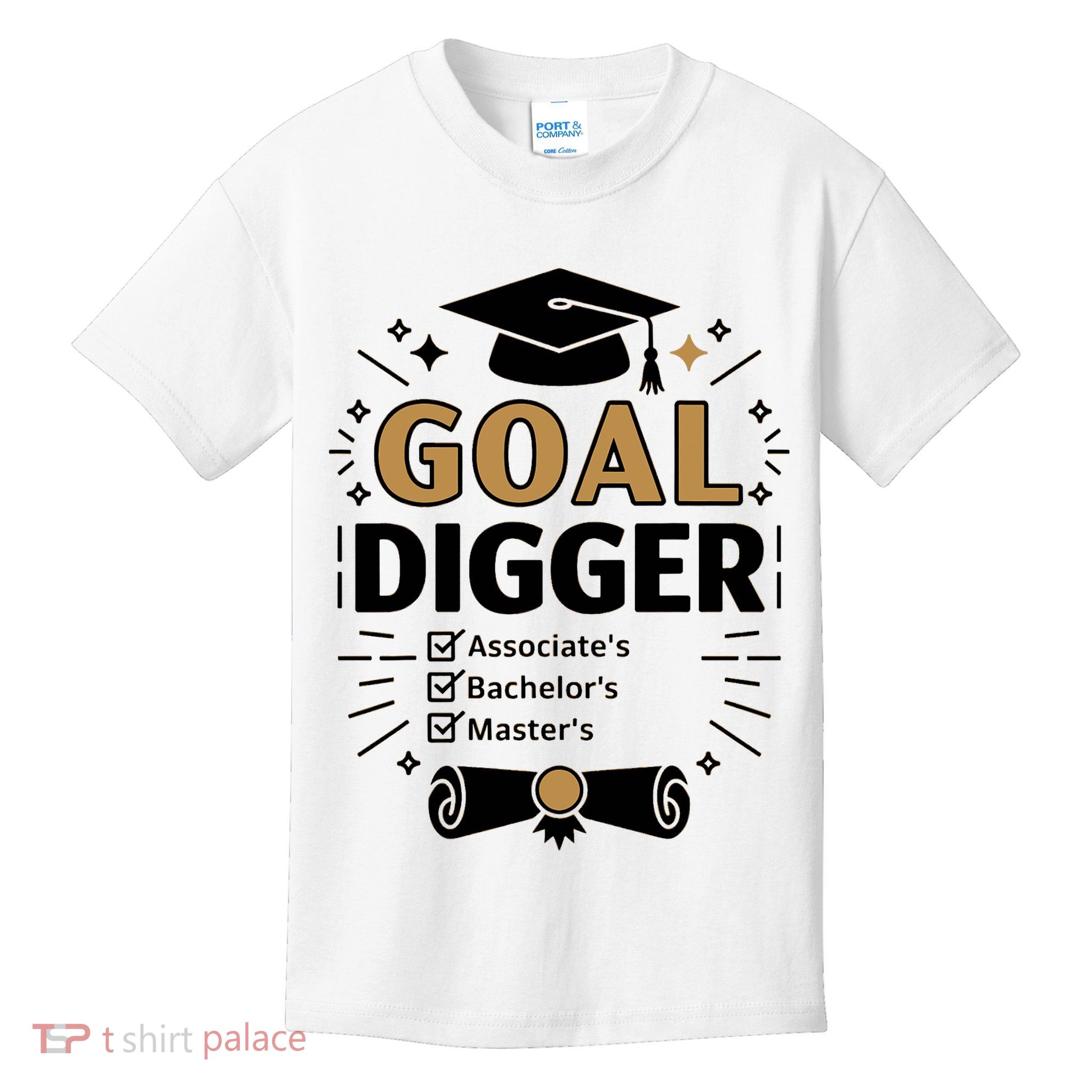 Goal Digger Graduation Checklist Design  Kids T-Shirt