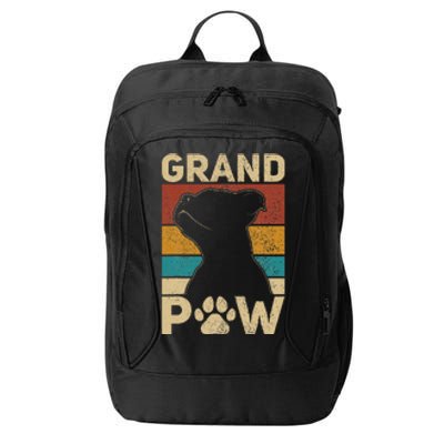 Grandpaw Dog Grandpa Funny Dog Lover Grandfather Men Pitbull City Backpack