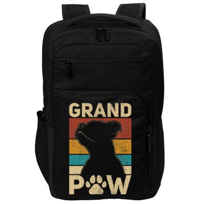 Grandpaw Dog Grandpa Funny Dog Lover Grandfather Men Pitbull Impact Tech Backpack