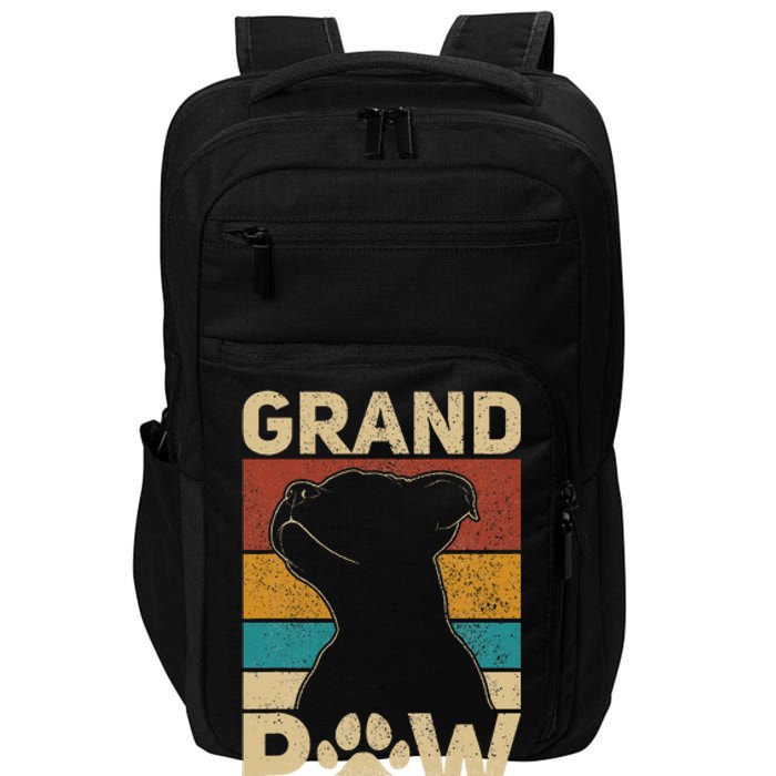 Grandpaw Dog Grandpa Funny Dog Lover Grandfather Men Pitbull Impact Tech Backpack