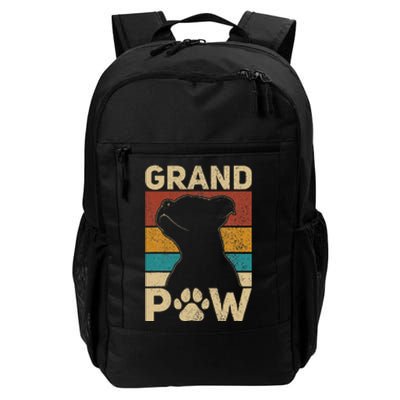 Grandpaw Dog Grandpa Funny Dog Lover Grandfather Men Pitbull Daily Commute Backpack