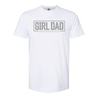 Girl Dad Gift For Men Fathers Day Outnumbered Girl Dad Softstyle® CVC T-Shirt