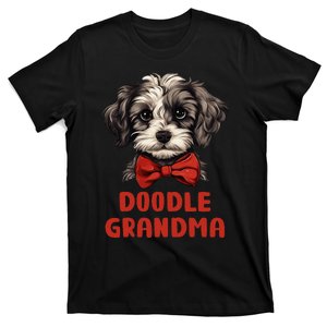 Grey Doodle Grandma Dog Lover Gift Funny Puppy Doodle Owner T-Shirt