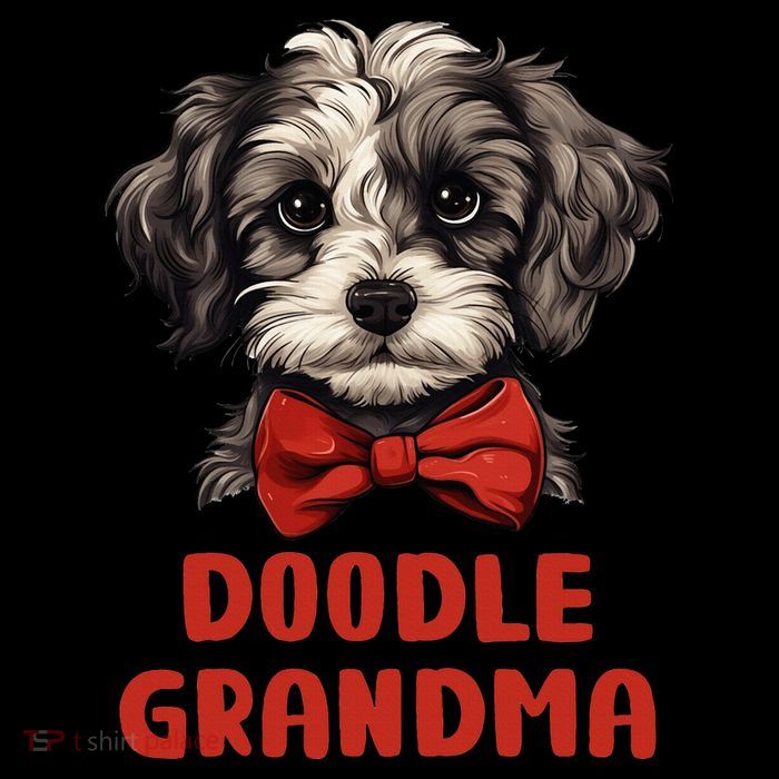 Grey Doodle Grandma Dog Lover Gift Funny Puppy Doodle Owner Tall T-Shirt