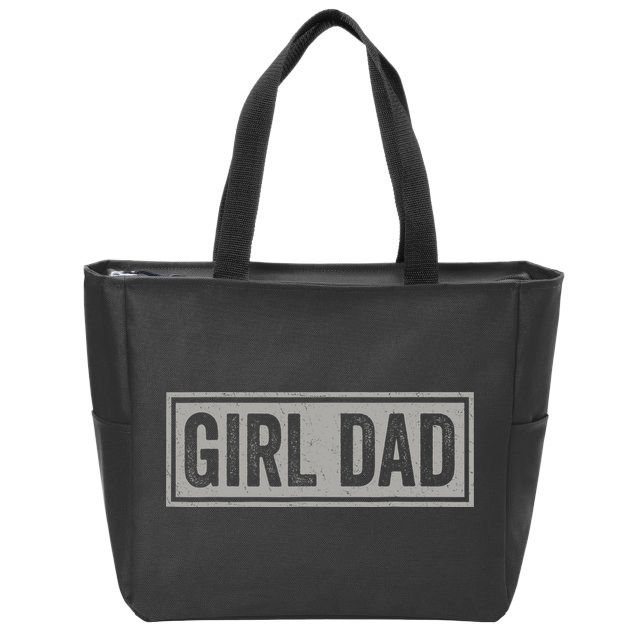 Girl Dad Gift For Men Hashtag Girl Dad Fathers Day Daughter 2 Zip Tote Bag