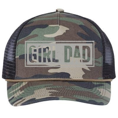 Girl Dad Gift For Men Hashtag Girl Dad Fathers Day Daughter 2 Retro Rope Trucker Hat Cap