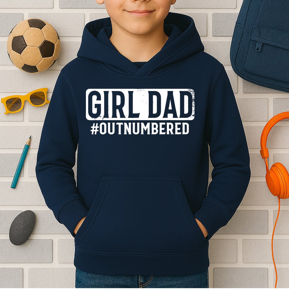 Girl Dad Kids Hoodie