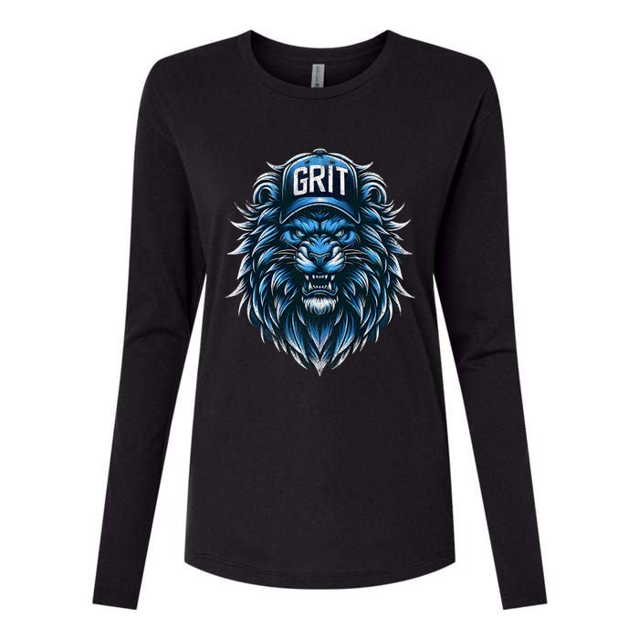 Grit Detroit Womens Cotton Relaxed Long Sleeve T-Shirt