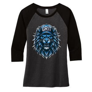 Grit Detroit Women's Tri-Blend 3/4-Sleeve Raglan Shirt