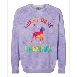 Great Dane Grandma Great Dane Nana Great Dane Dog Lover Colorblast Crewneck Sweatshirt