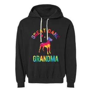 Great Dane Grandma Great Dane Nana Great Dane Dog Lover Garment-Dyed Fleece Hoodie