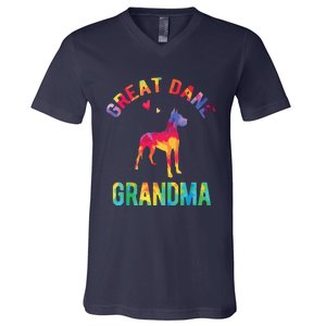 Great Dane Grandma Great Dane Nana Great Dane Dog Lover V-Neck T-Shirt