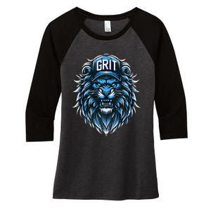 Grit Detroit Women's Tri-Blend 3/4-Sleeve Raglan Shirt