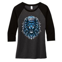 Grit Detroit Women's Tri-Blend 3/4-Sleeve Raglan Shirt