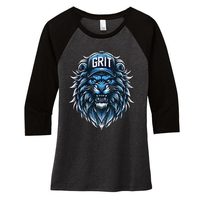 Grit Detroit Women's Tri-Blend 3/4-Sleeve Raglan Shirt