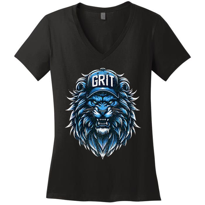 Grit Detroit Women's V-Neck T-Shirt