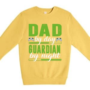 Gaming Dad Gift Funny Gamer Dad Gift Premium Crewneck Sweatshirt