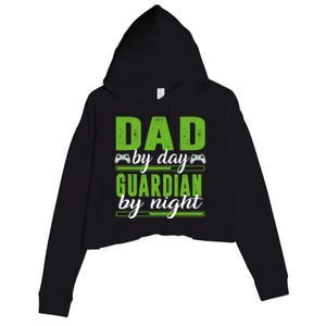 Gaming Dad Gift Funny Gamer Dad Gift Crop Fleece Hoodie