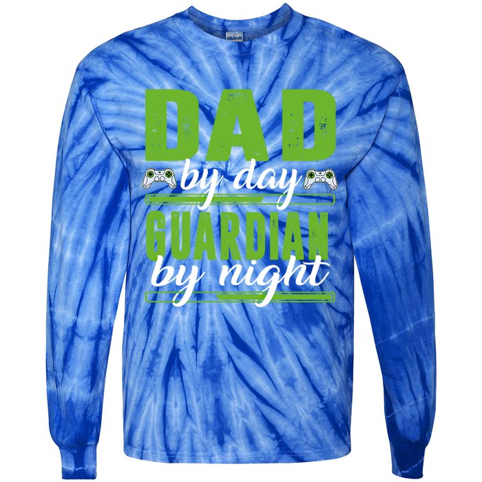 Gaming Dad Gift Funny Gamer Dad Gift Tie-Dye Long Sleeve Shirt