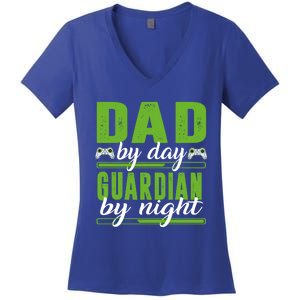 Gaming Dad Gift Funny Gamer Dad Gift Women's V-Neck T-Shirt