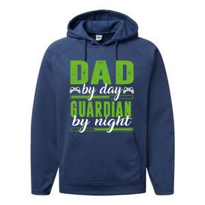 Gaming Dad Gift Funny Gamer Dad Gift Performance Fleece Hoodie