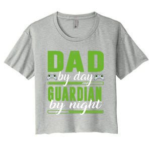 Gaming Dad Gift Funny Gamer Dad Gift Women's Crop Top Tee